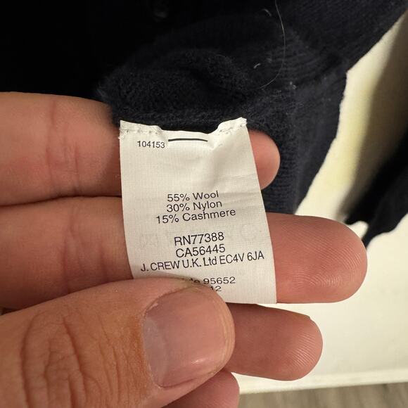 J.Crew Dream Cardigan Sweater WMNS XS Black V-Neck Button Up Wool-Cashmere Blend - Picture 9 of 10